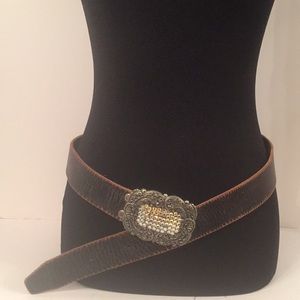 Fossil Leather & Bling Buckle Size Medium
